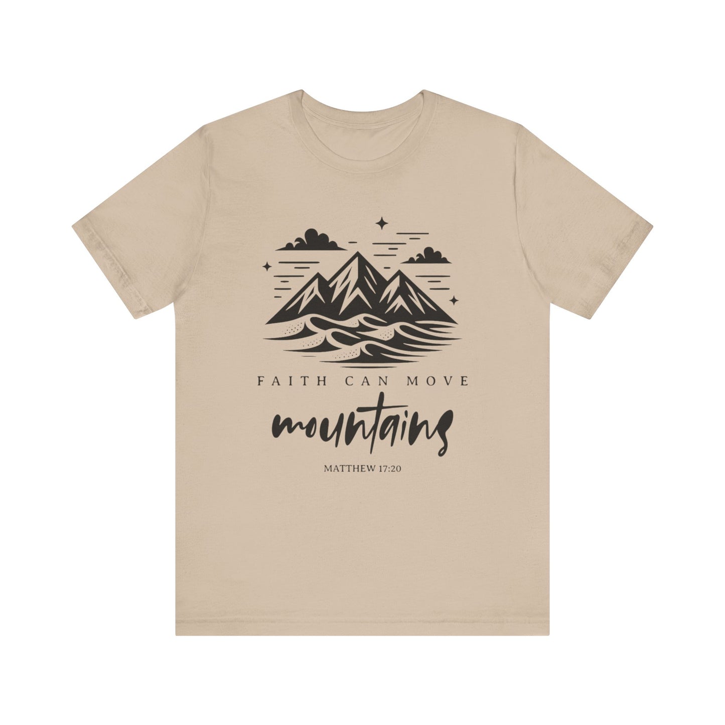 Faith can Move Mountains Unisex Jersey Short Sleeve Tee Christian Bella Canva Christianity Jesus T-Shirt Religious