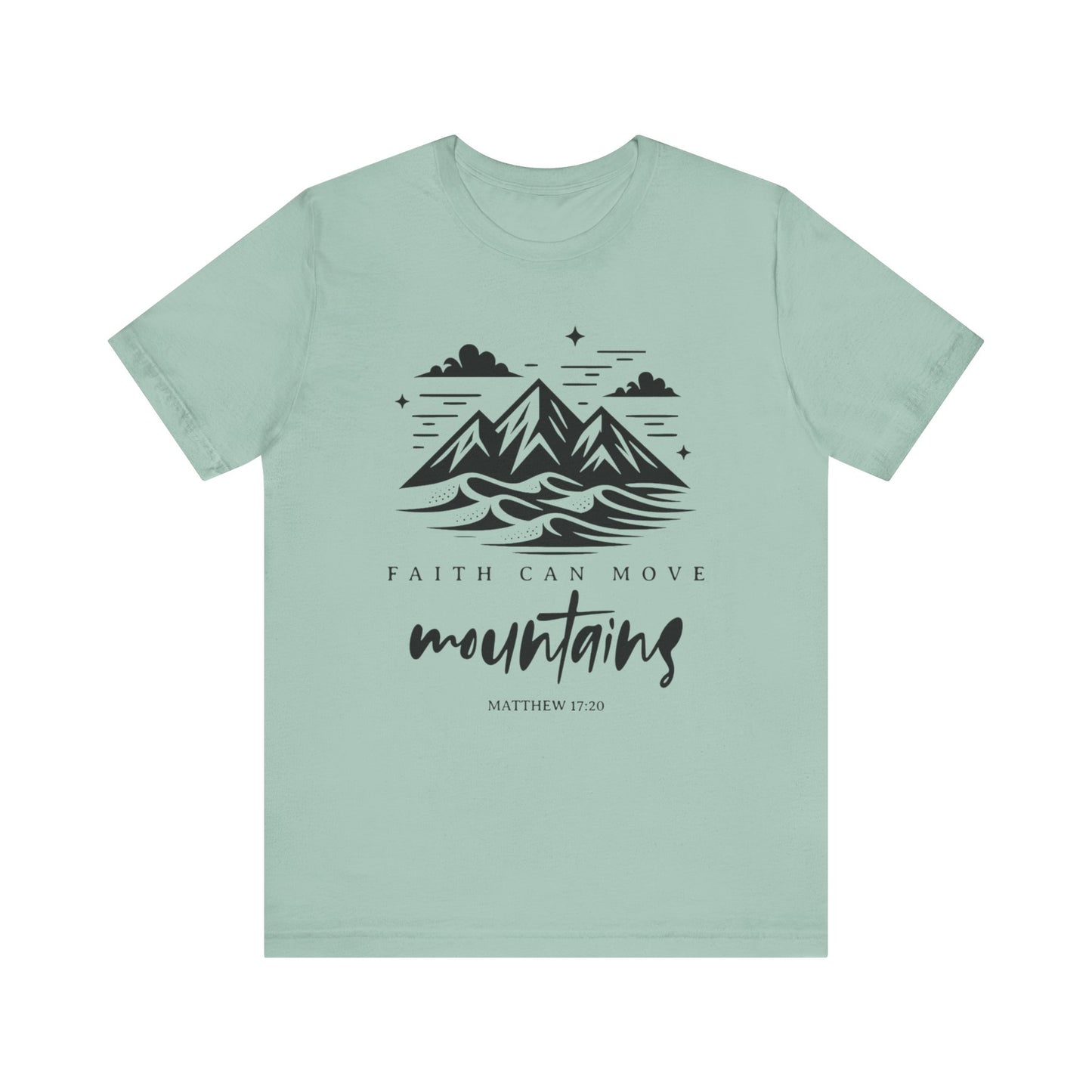 Faith can Move Mountains Unisex Jersey Short Sleeve Tee Christian Bella Canva Christianity Jesus T-Shirt Religious