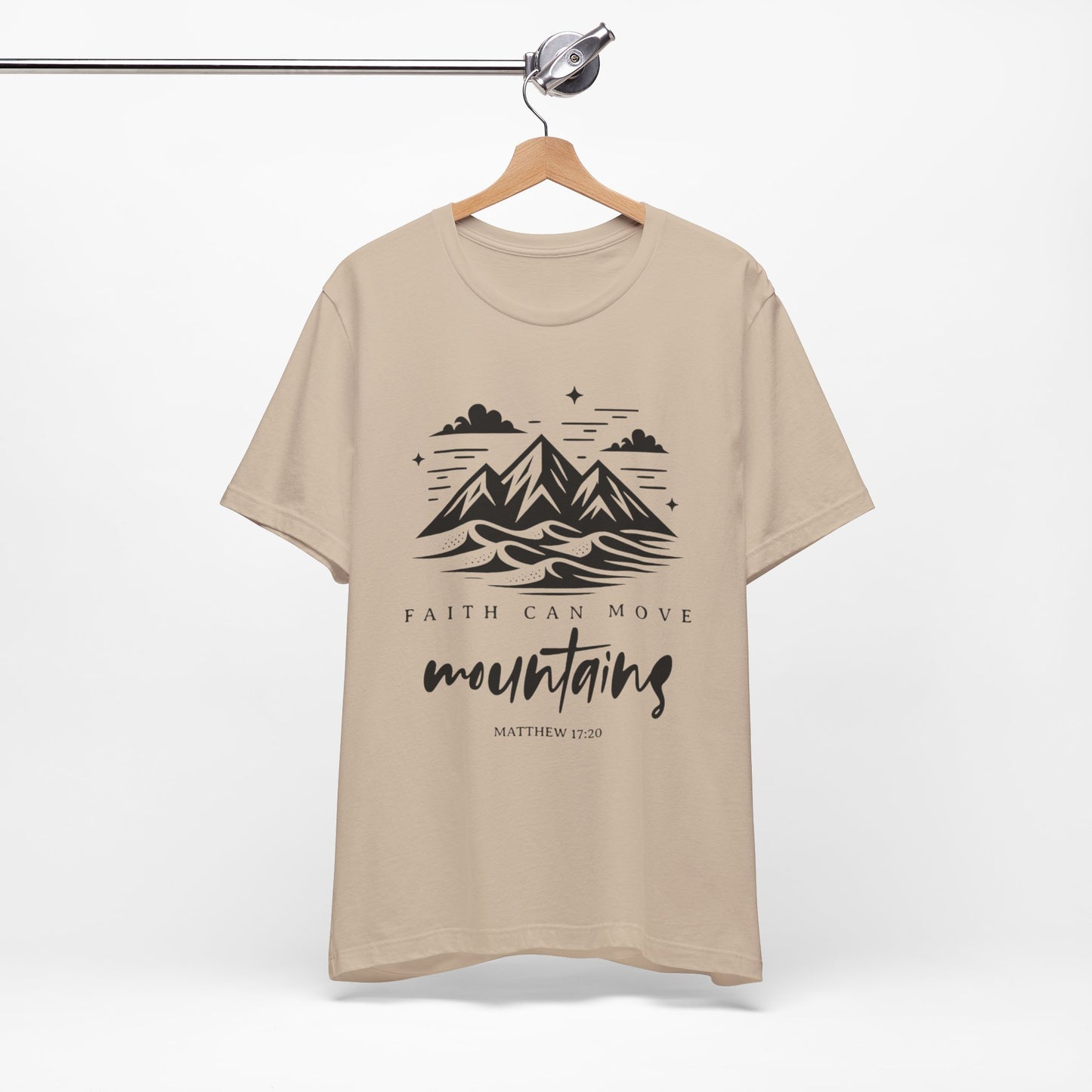 Faith can Move Mountains Unisex Jersey Short Sleeve Tee Christian Bella Canva Christianity Jesus T-Shirt Religious
